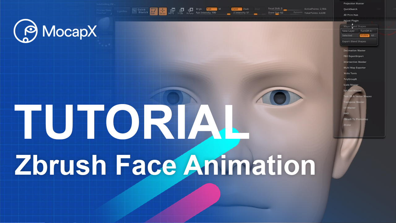 TUTORIAL - Zbrush blend shapes - Facial motion capture app for iPhoneX
